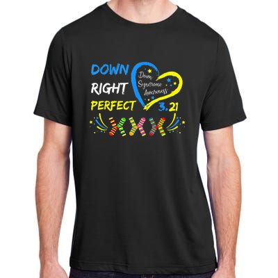 321 Down Right Perfect Socks Down Syndrome Awareness Adult ChromaSoft Performance T-Shirt