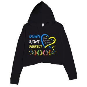 321 Down Right Perfect Socks Down Syndrome Awareness Crop Fleece Hoodie