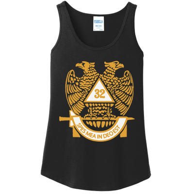 32nd Degree Scottish Rite Wings Down Double Headed Eagle Ladies Essential Tank