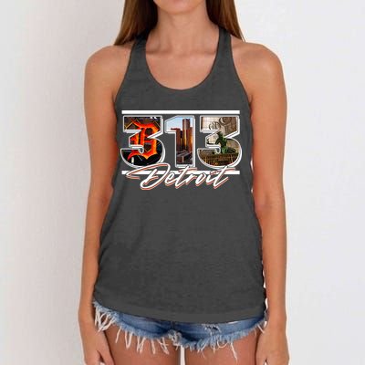 313 Detroit Urban Spirit Women's Knotted Racerback Tank