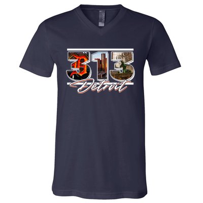 313 Detroit Urban Spirit V-Neck T-Shirt