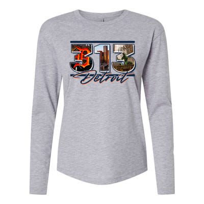 313 Detroit Urban Spirit Womens Cotton Relaxed Long Sleeve T-Shirt