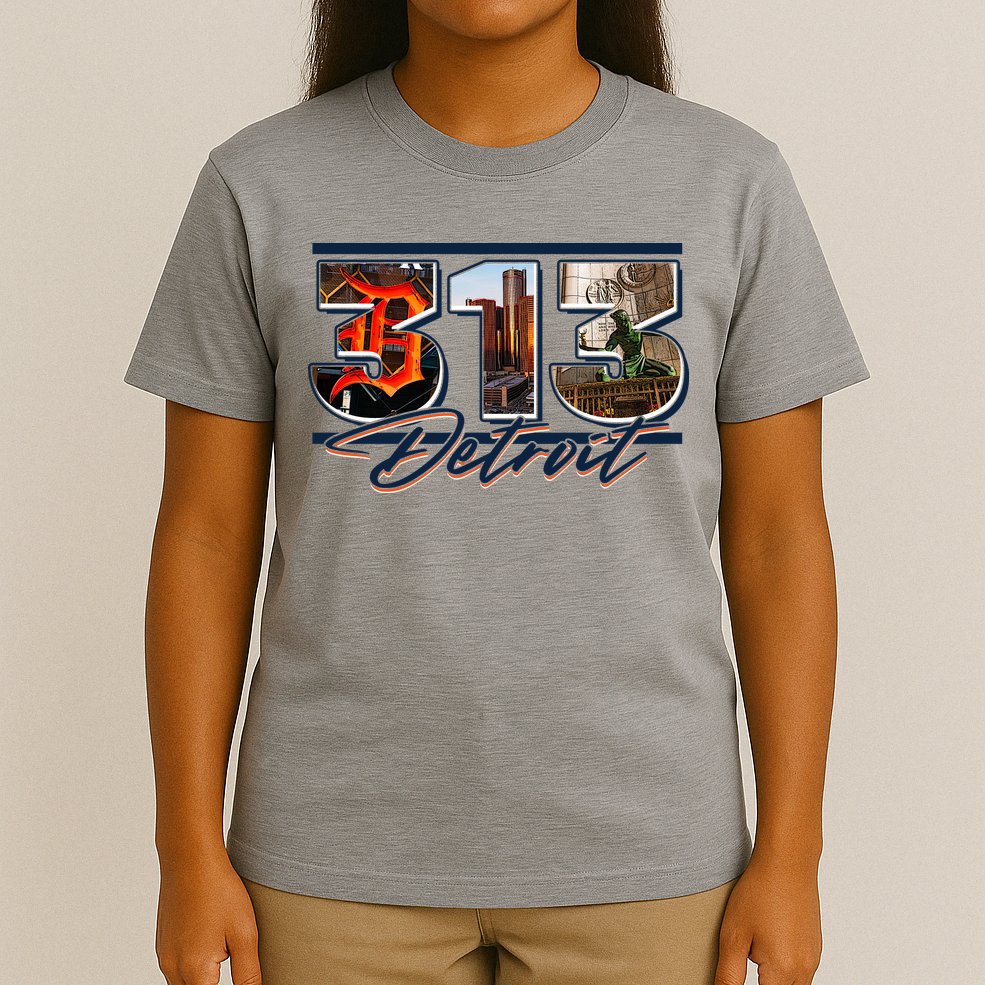 313 Detroit Urban Spirit T-Shirt