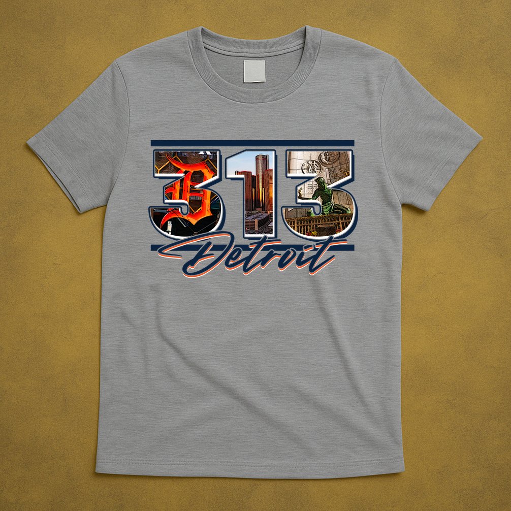 313 Detroit Urban Spirit T-Shirt