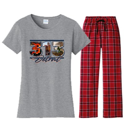 313 Detroit Urban Spirit Women's Flannel Pajama Set