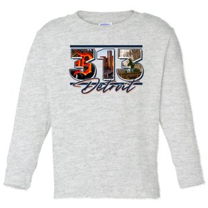 313 Detroit Urban Spirit Toddler Long Sleeve Shirt