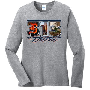 313 Detroit Urban Spirit Ladies Long Sleeve Shirt