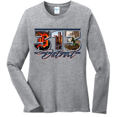 313 Detroit Urban Spirit Ladies Long Sleeve Shirt