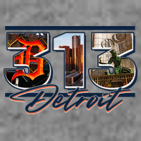 313 Detroit Urban Spirit Women's V-Neck T-Shirt