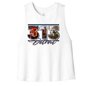 313 Detroit Urban Spirit Women's Racerback Cropped Tank