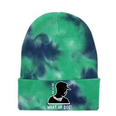 313 Detroit What Up Doe African American Man Tie Dye 12in Knit Beanie