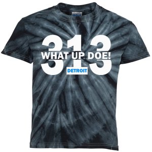 313 Detroit What Up Doe Hometown Kids Tie-Dye T-Shirt