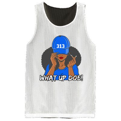 313 Detroit What Up Doe Black Woman Afro Mesh Reversible Basketball Jersey Tank