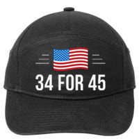 34 For 45 Trump Guilty 34 Times 7-Panel Snapback Hat