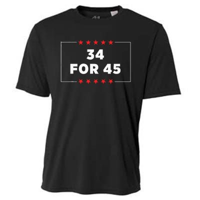 34 For 45 Trump Convicted Cooling Performance Crew T-Shirt