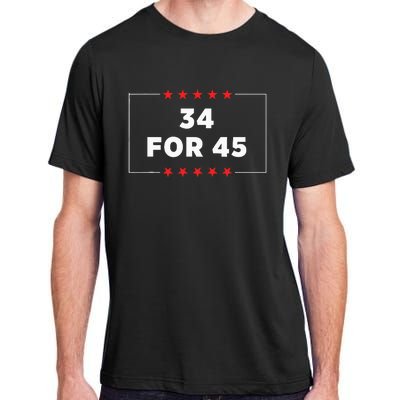 34 For 45 Trump Convicted Adult ChromaSoft Performance T-Shirt