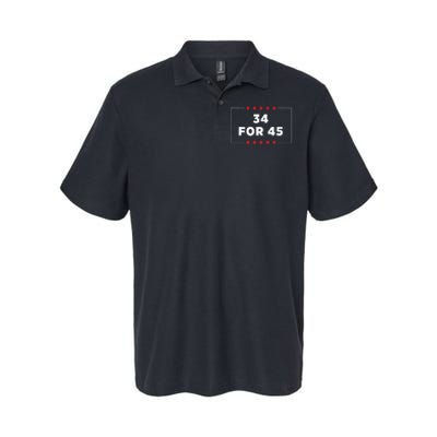 34 For 45 Trump Convicted Softstyle Adult Sport Polo