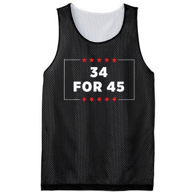 34 For 45 Trump Convicted Mesh Reversible Basketball Jersey Tank