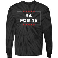 34 For 45 Trump Convicted Tie-Dye Long Sleeve Shirt