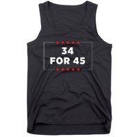 34 For 45 Trump Convicted Tank Top