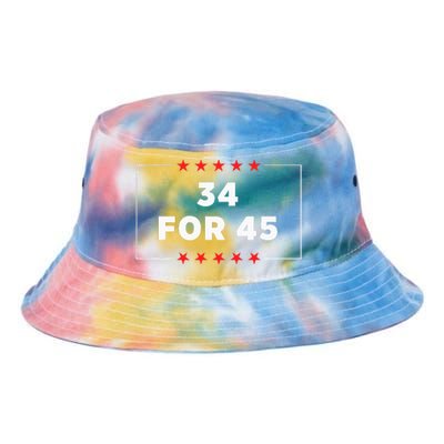 34 For 45 Trump Convicted Tie Dye Newport Bucket Hat