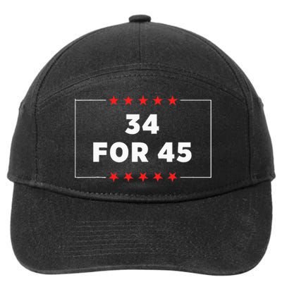 34 For 45 Trump Convicted 7-Panel Snapback Hat