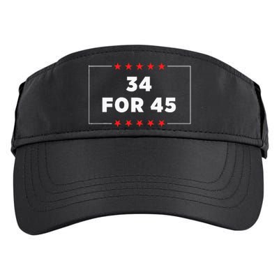 34 For 45 Trump Convicted Adult Drive Performance Visor