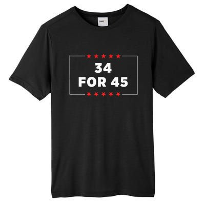 34 For 45 Trump Convicted Tall Fusion ChromaSoft Performance T-Shirt