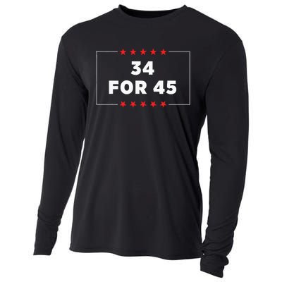 34 For 45 Trump Convicted Cooling Performance Long Sleeve Crew