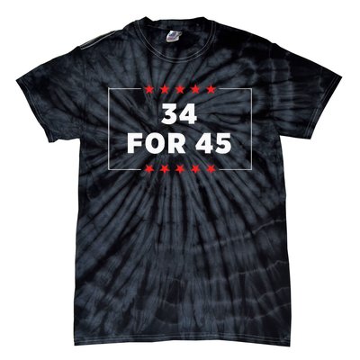 34 For 45 Trump Convicted Tie-Dye T-Shirt