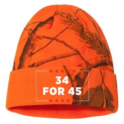 34 For 45 Trump Convicted Kati Licensed 12" Camo Beanie