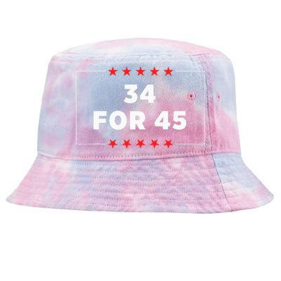 34 For 45 Trump Convicted Tie-Dyed Bucket Hat