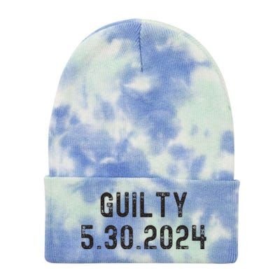 34 Felony Counts Trump Guilty Verdict Tie Dye 12in Knit Beanie