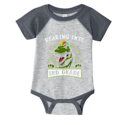 3rd First Day Of Third Grade Back To School Dinosaur Infant Baby Jersey Bodysuit