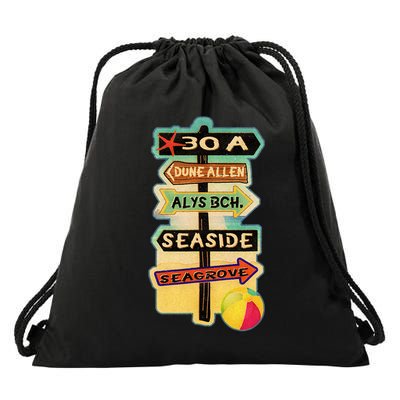 30a Florida Dune Allen Alys Seaside Seagrove Beach Drawstring Bag
