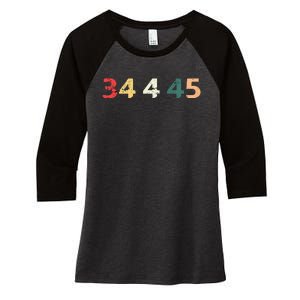 34 Felonies For Former 45 President Donald 4 Prison Women's Tri-Blend 3/4-Sleeve Raglan Shirt