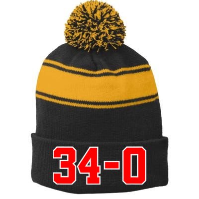 340 Funny Trump Guilty Trump Guilty Stripe Pom Pom Beanie