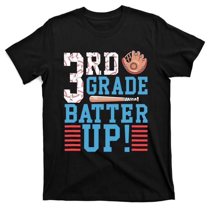 3rd Grade Back To School 3rd Grade Batter Up Baseball T-Shirt