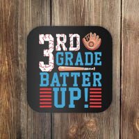 3rd Grade Back To School 3rd Grade Batter Up Baseball Coaster