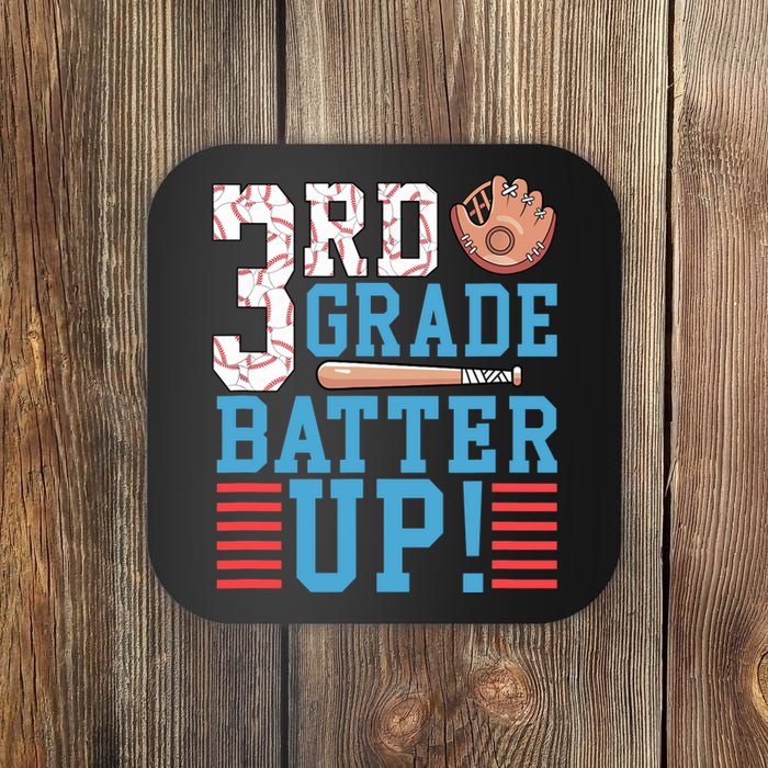 3rd Grade Back To School 3rd Grade Batter Up Baseball Coaster