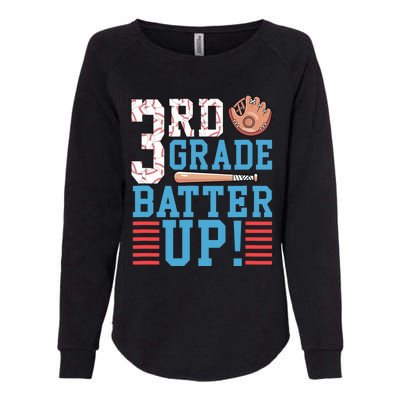 3rd Grade Back To School 3rd Grade Batter Up Baseball Womens California Wash Sweatshirt