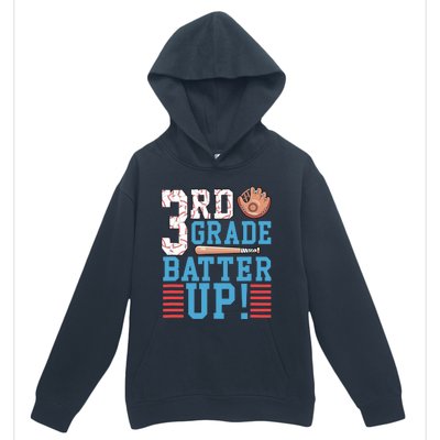 3rd Grade Back To School 3rd Grade Batter Up Baseball Urban Pullover Hoodie