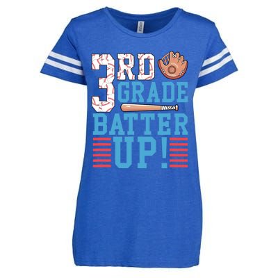 3rd Grade Back To School 3rd Grade Batter Up Baseball Enza Ladies Jersey Football T-Shirt