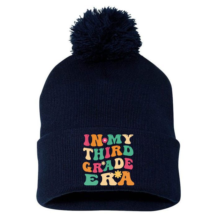 3rd Grade Back To School Retro In My Third Grade Era Teacher Pom Pom 12in Knit Beanie