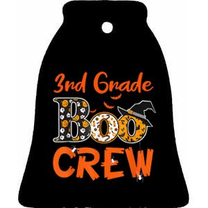 3rd Grade Boo Crew Halloween Gifts Teachers Students Costume Ceramic Bell Ornament