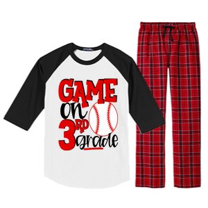 3rd Grade Baseball Player Boy 1st Day Of School Raglan Sleeve Pajama Set