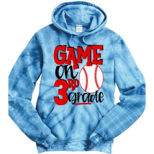 3rd Grade Baseball Player Boy 1st Day Of School Tie Dye Hoodie