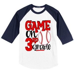 3rd Grade Baseball Player Boy 1st Day Of School Baseball Sleeve Shirt