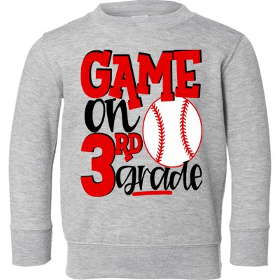 3rd Grade Baseball Player Boy 1st Day Of School Toddler Sweatshirt
