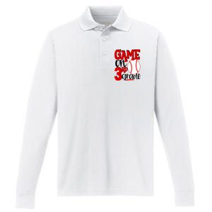 3rd Grade Baseball Player Boy 1st Day Of School Performance Long Sleeve Polo